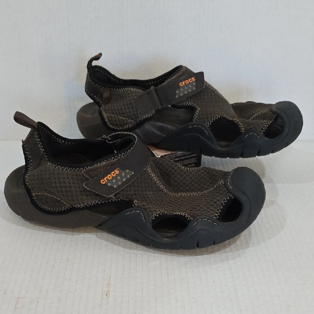 CROCS Mens  Dark Brown Sandals Size 12